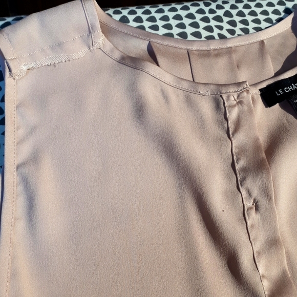 4 for $30 le chateau Stretch Satin Button Back Sleeveless Blouse - Picture 8 of 10